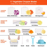 14-in-1 Multi-Functional Vegetable Chopper & Mandoline Slicer Set