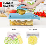 14-in-1 Multi-Functional Vegetable Chopper & Mandoline Slicer Set