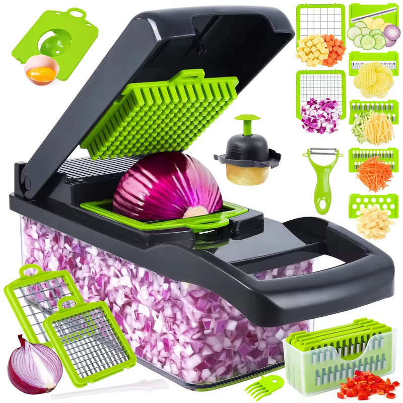 14-in-1 Multi-Functional Vegetable Chopper & Mandoline Slicer Set