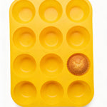 Shopify Product Images & Descriptions for European & American Markets Yellow 12-Cavity Round Silicone Mold Collection
