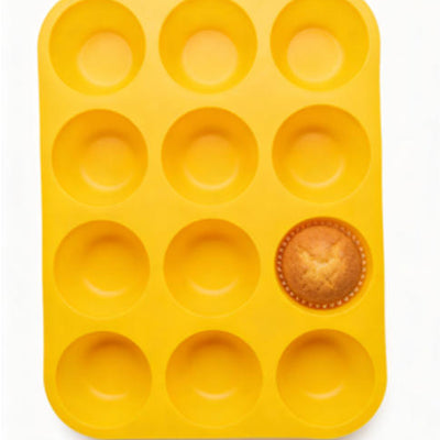 Shopify Product Images & Descriptions for European & American Markets Yellow 12-Cavity Round Silicone Mold Collection