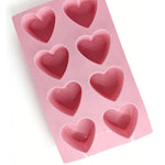 Shopify Product Images & Descriptions for European & American Markets Pink 8-Cavity Heart-Shaped Silicone Mold Collection