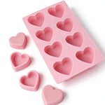 Shopify Product Images & Descriptions for European & American Markets Pink 8-Cavity Heart-Shaped Silicone Mold Collection