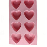 Shopify Product Images & Descriptions for European & American Markets Pink 8-Cavity Heart-Shaped Silicone Mold Collection