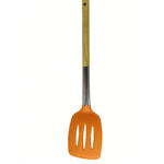 Shopify Product Images & Descriptions for European & American Markets Orange Wooden Handle Silicone Slotted Spatula Collection