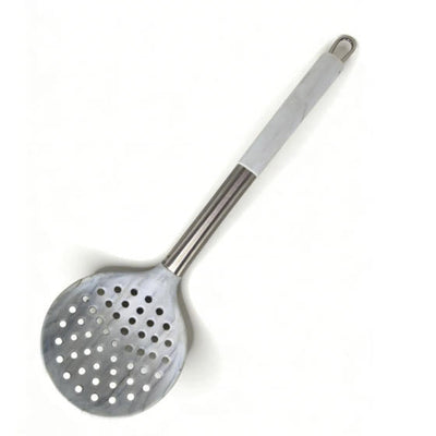 Shopify Product Images & Descriptions for European & American Markets Gray White Marble-Effect Silicone Skimmer Ladle Collection