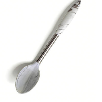 Shopify Product Images & Descriptions for European & American Markets Gray White Marble-Effect Knife-Spoon Fusion Utensil Collection