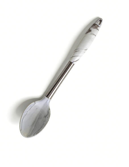 Shopify Product Images & Descriptions for European & American Markets Gray White Marble-Effect Knife-Spoon Fusion Utensil Collection