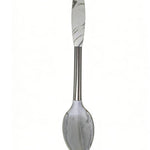 Shopify Product Images & Descriptions for European & American Markets Gray White Marble-Effect Knife-Spoon Fusion Utensil Collection