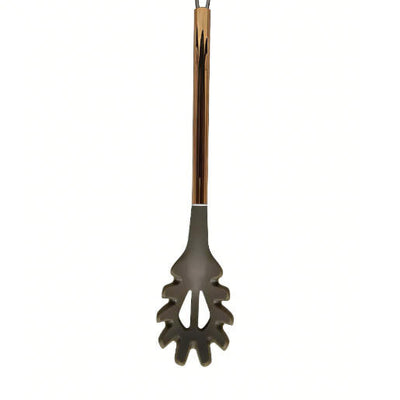 Shopify Product Images & Descriptions for European & American Markets Rose Gold Metal Handle with Dark Gray Silicone Head Kitchen Tool Collection