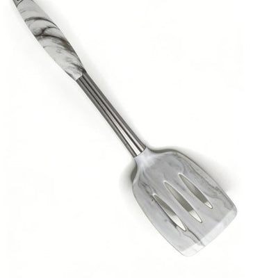 Shopify Product Images & Descriptions for European & American Markets Gray White Marble-Effect Slotted Spatula/Turner Collection