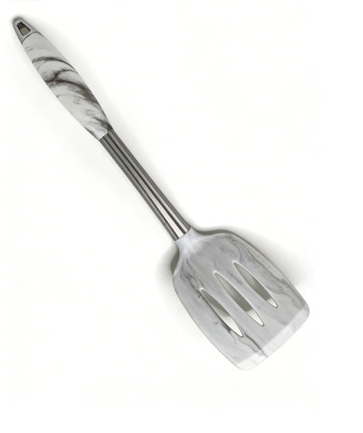 Shopify Product Images & Descriptions for European & American Markets Gray White Marble-Effect Slotted Spatula/Turner Collection