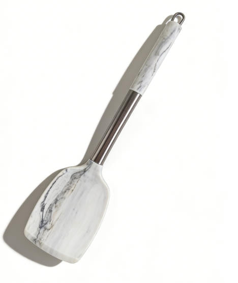 Shopify Product Images & Descriptions for European & American Markets Gray White Marble-Effect Spatula/Turner Collection