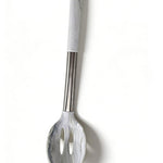 Shopify Product Images & Descriptions for European & American Markets Gray White Marble-Effect Ladle with Oval Cutouts Collection