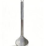 Shopify Product Images & Descriptions for European & American Markets Gray White Marble-Effect Long-Handled Soup Ladle Collection