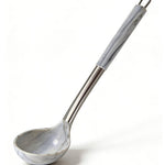 Shopify Product Images & Descriptions for European & American Markets Gray White Marble-Effect Long-Handled Soup Ladle Collection