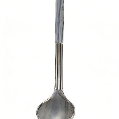 Shopify Product Images & Descriptions for European & American Markets Gray White Marble-Effect Long-Handled Soup Ladle Collection