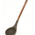Shopify Product Images & Descriptions for European & American Markets Rose Gold Metal Handle with Dark Gray Silicone Head Kitchen Tool Collection