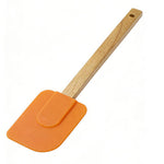 Premium Heat-Resistant Silicone Spatula with Natural Wood Handle - Professional Kitchen Tool