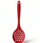 Premium Heat-Resistant Red Silicone Ladle - Professional Kitchen Draining Tool