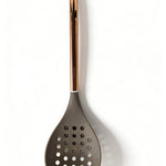 Premium Heat-Resistant Silicone Slotted Spoon with Rose Gold Handle - Luxury Kitchen Tool