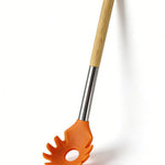 Premium Heat-Resistant Silicone Slotted Spoon with Gear-Shaped Head - Innovative Kitchen Tool
