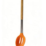 Premium Heat-Resistant Orange Silicone Slotted Spoon - Professional Kitchen Tool