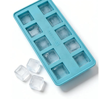 Premium Heat-Resistant Lake Blue Silicone Ice Cube Tray - Modern Kitchen Essential
