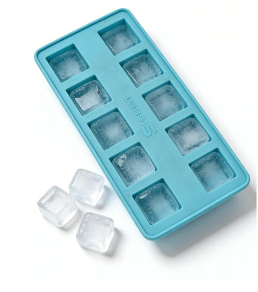 Premium Heat-Resistant Lake Blue Silicone Ice Cube Tray - Modern Kitchen Essential