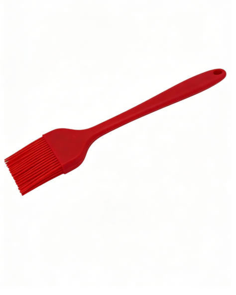 Premium Heat-Resistant Red Silicone Basting Brush - Professional Kitchen Tool