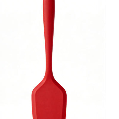 Premium Food-Grade Silicone Spatula – Heat Resistant Kitchen Utensil with Anti-Scald Handle, Vibrant Red Design