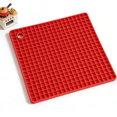 Food-Grade Silicone Trivet Mat - Heat Resistant Non-Slip Hot Pad for Kitchen