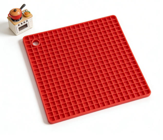 Food-Grade Silicone Trivet Mat - Heat Resistant Non-Slip Hot Pad for Kitchen