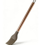 Luxury Food-Grade Silicone Basting Brush with Rose Gold Handle - Heat Resistant Kitchen Oil Brush