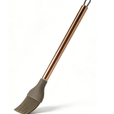 Luxury Food-Grade Silicone Basting Brush with Rose Gold Handle - Heat Resistant Kitchen Oil Brush