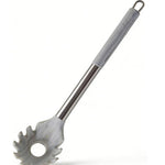 Food-Grade Silicone Pasta Server with Marble Handle - Heat Resistant Spaghetti Fork