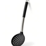 Food-Grade Silicone Slotted Spoon with Anti-scald Handle - Heat Resistant Kitchen Strainer Spoon