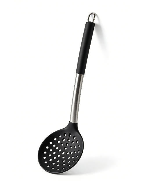 Food-Grade Silicone Slotted Spoon with Anti-scald Handle - Heat Resistant Kitchen Strainer Spoon