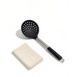 Food-Grade Silicone Slotted Spoon with Anti-scald Handle - Heat Resistant Kitchen Strainer Spoon