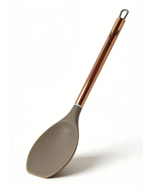 Luxury Food-Grade Silicone Spatula with Rose Gold Handle - Heat Resistant Cooking Turner