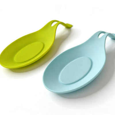 2-Piece Silicone Spoon Rest Set - Heat Resistant Kitchen Utensil Holder Product Description