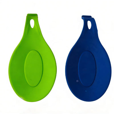 2-Piece Silicone Spoon Rest Set - Heat Resistant Kitchen Utensil Holder Product Description